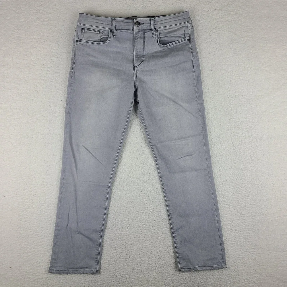 Joe's‎ Jeans Mens 33x29 Gray Slim Straight Light Wash Denim HEMMED